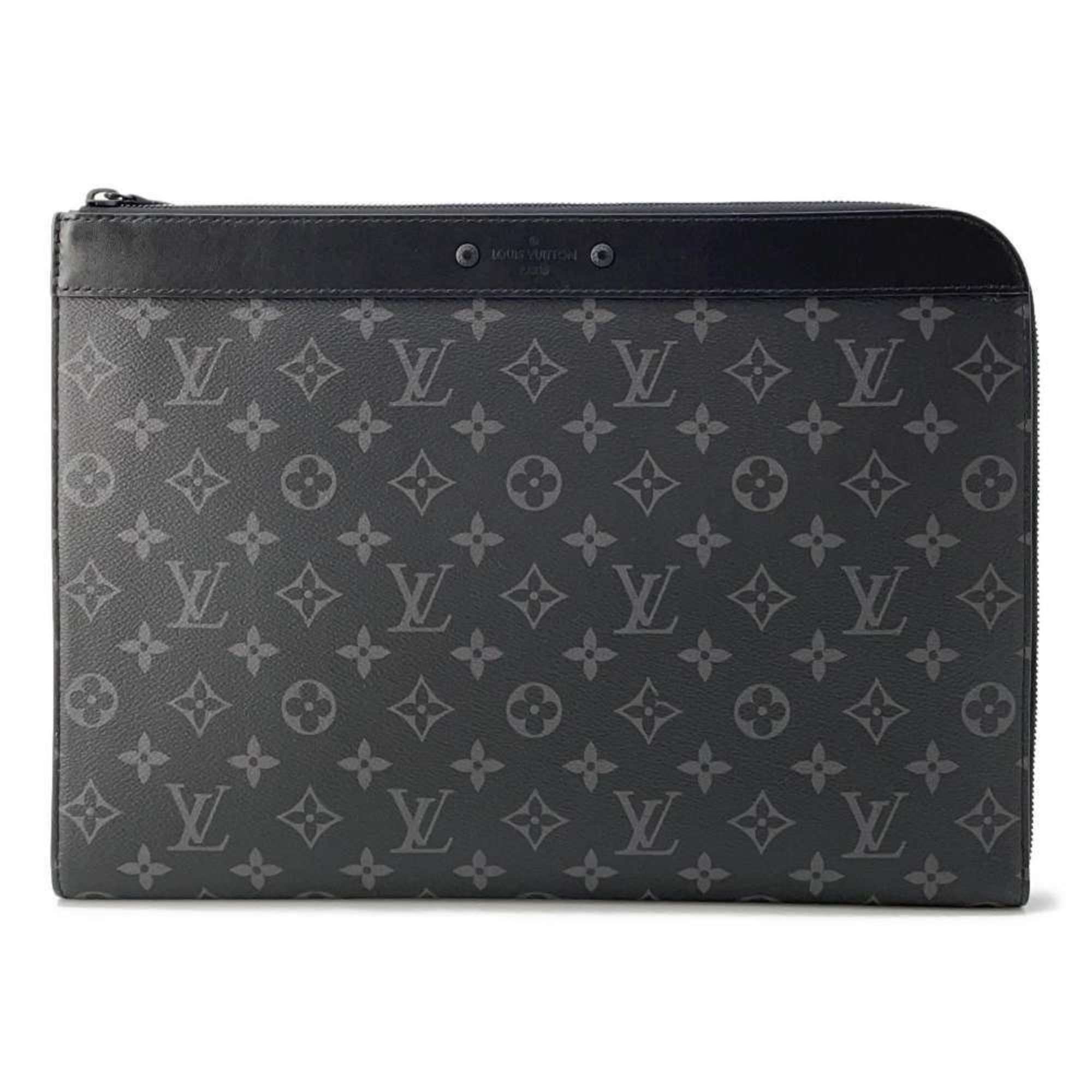 Louis Vuitton Clutch Bag Monogram Eclipse Pochette Jour M82074 Black