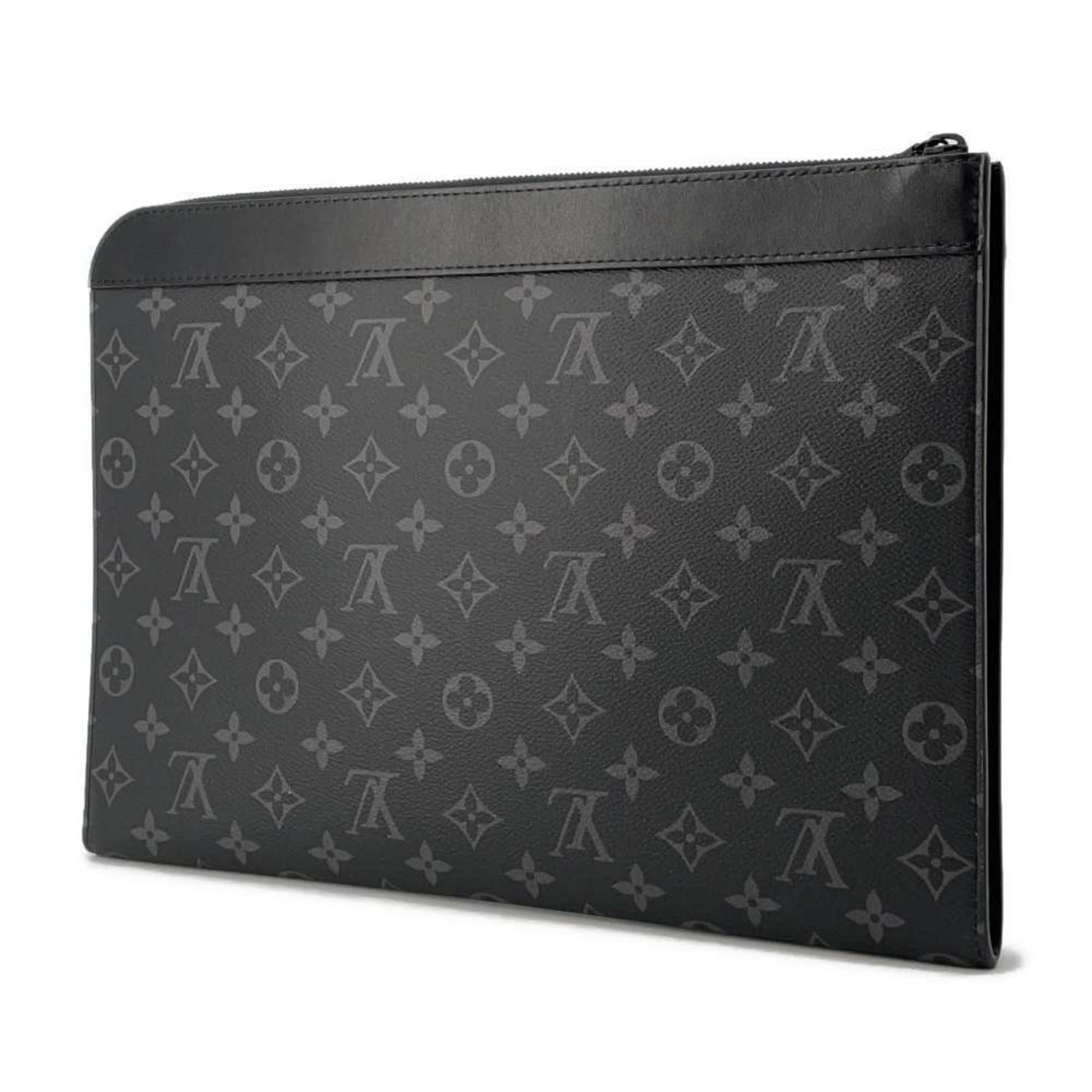 Louis Vuitton Clutch Bag Monogram Eclipse Pochette Jour M82074 Black