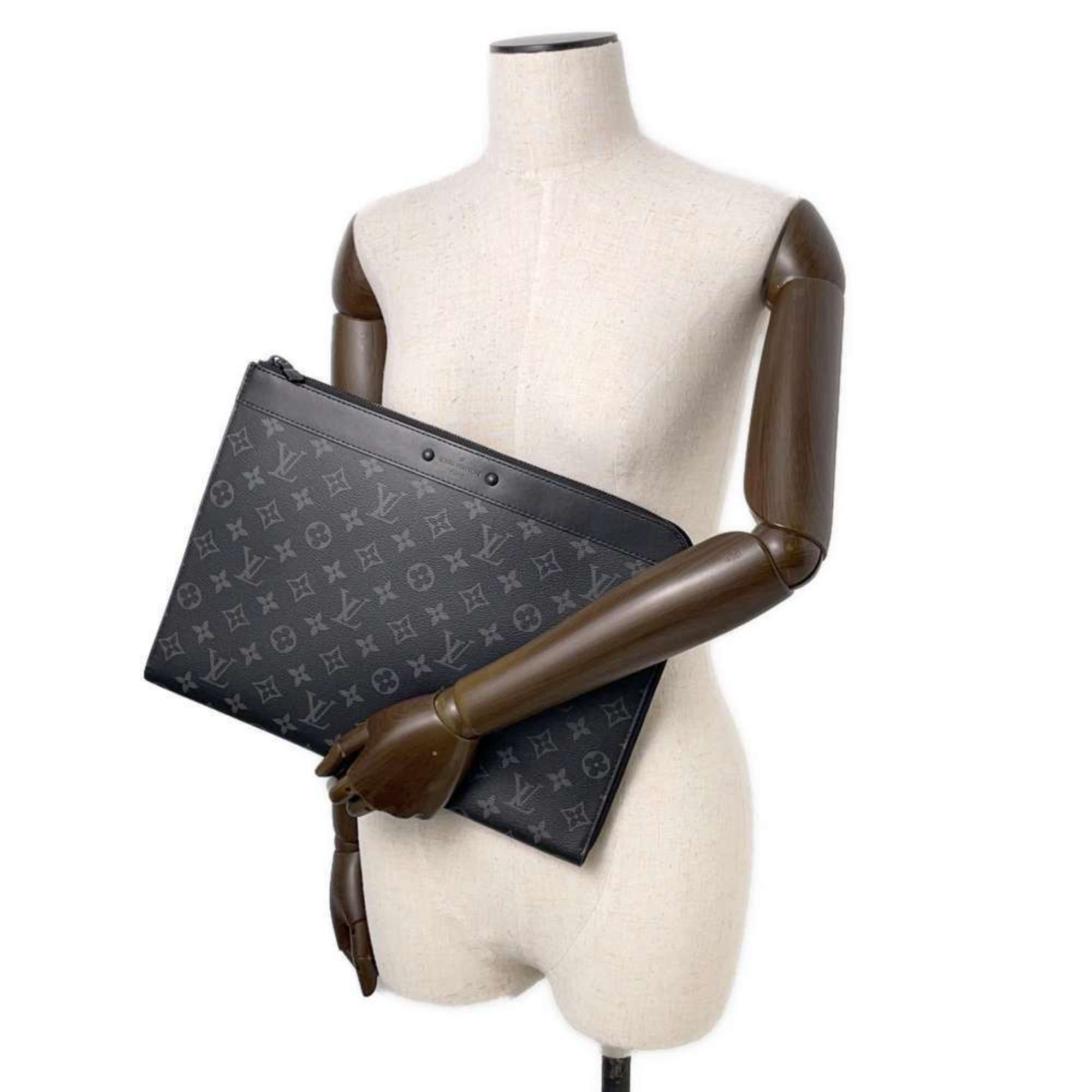 Louis Vuitton Clutch Bag Monogram Eclipse Pochette Jour M82074 Black