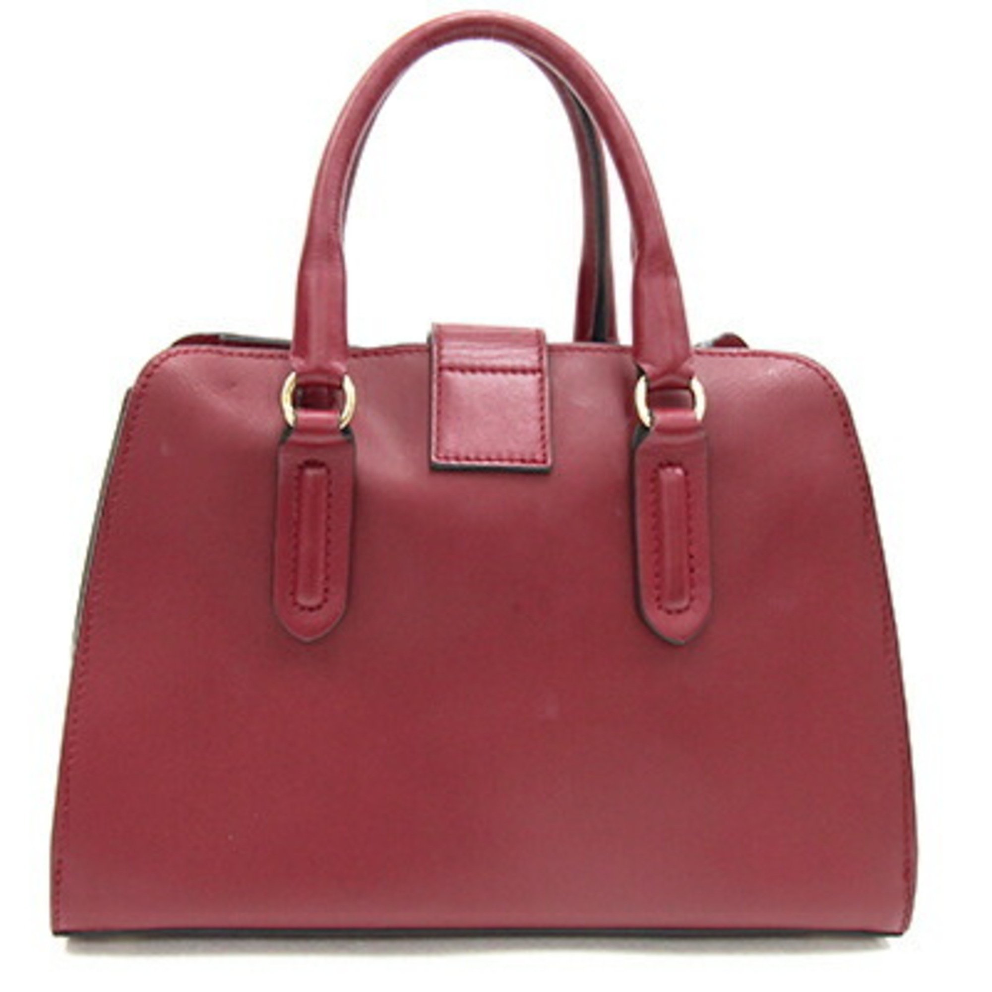 FURLA Milano G7269 Bordeaux Leather Shoulder Bag Red Women's