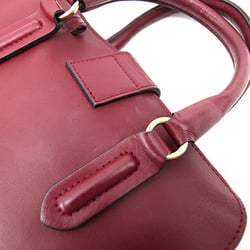 FURLA Milano G7269 Bordeaux Leather Shoulder Bag Red Women's