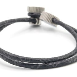 Louis Vuitton Bracelet Monogram Eclipse Catch It M8111 Men's Bangle Double Layer LOUIS VUITTON