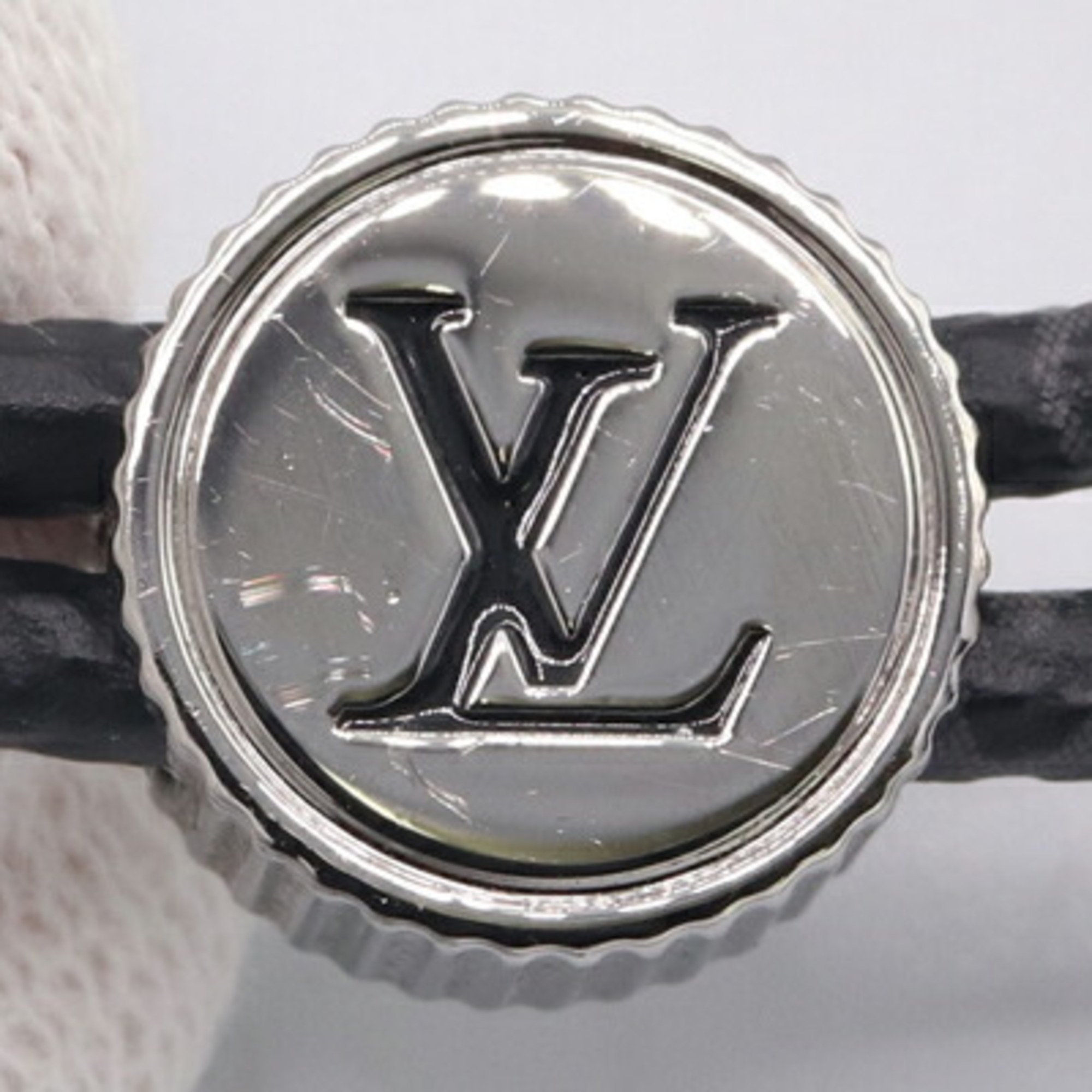 Louis Vuitton Bracelet Monogram Eclipse Catch It M8111 Men's Bangle Double Layer LOUIS VUITTON