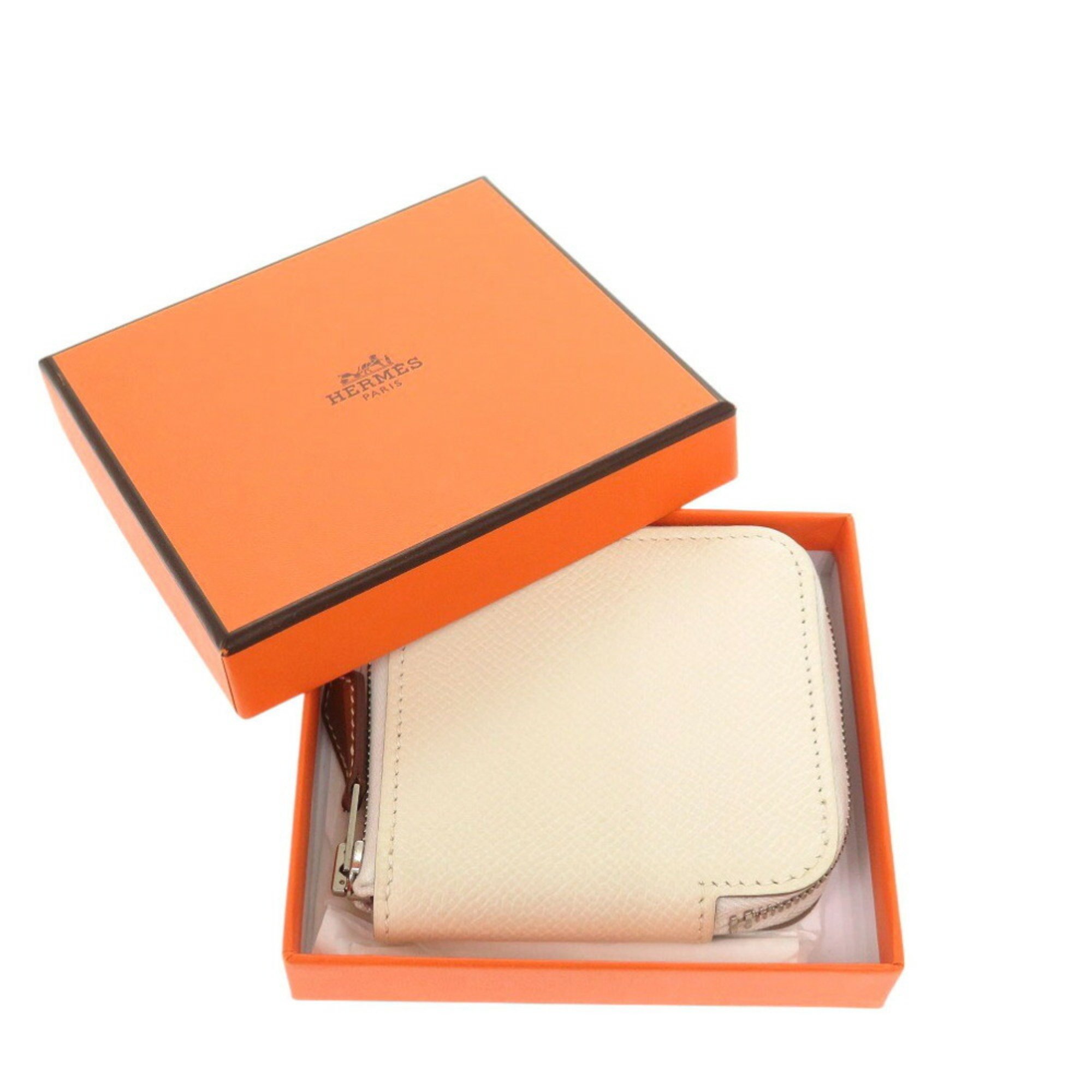 Hermes Azap Silk In Compact Epsom Leather Coin Case T Stamp 0126HERMES