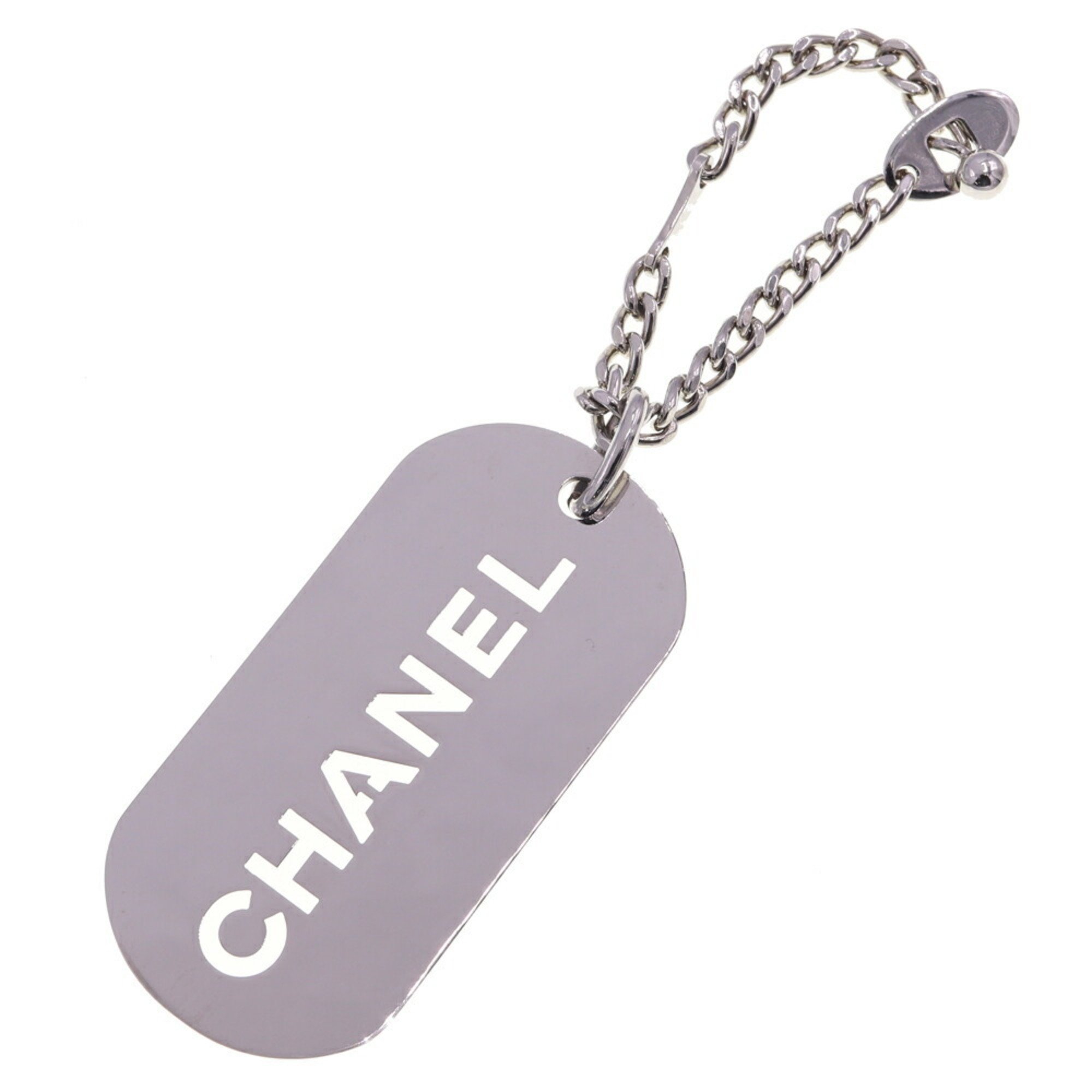 Chanel Bag Charm A25216 Silver Metal 07V 2007 Model Key Holder Ring Chain Punching CHANEL