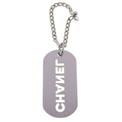 Chanel Bag Charm A25216 Silver Metal 07V 2007 Model Key Holder Ring Chain Punching CHANEL