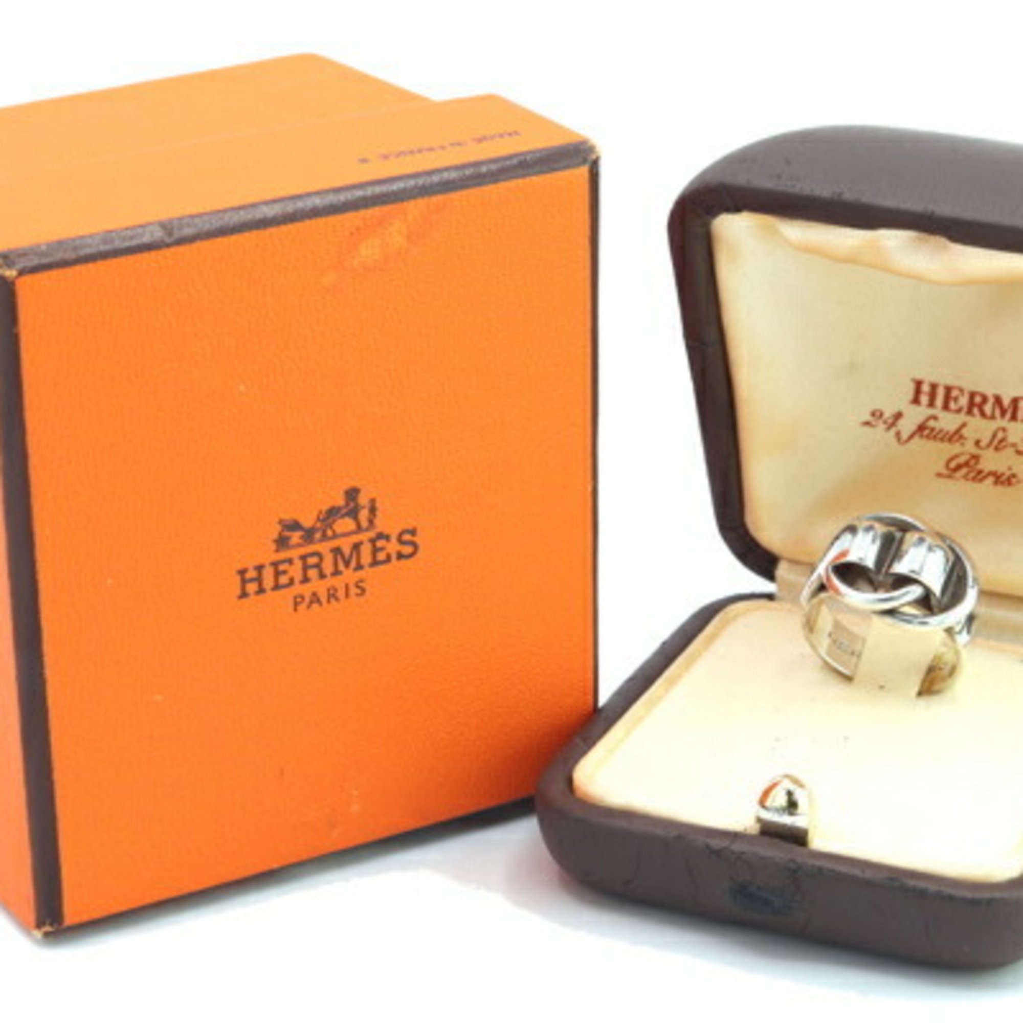 Hermes Ring Desano Silver Size 50 / US5-5.5 Women's HERMES