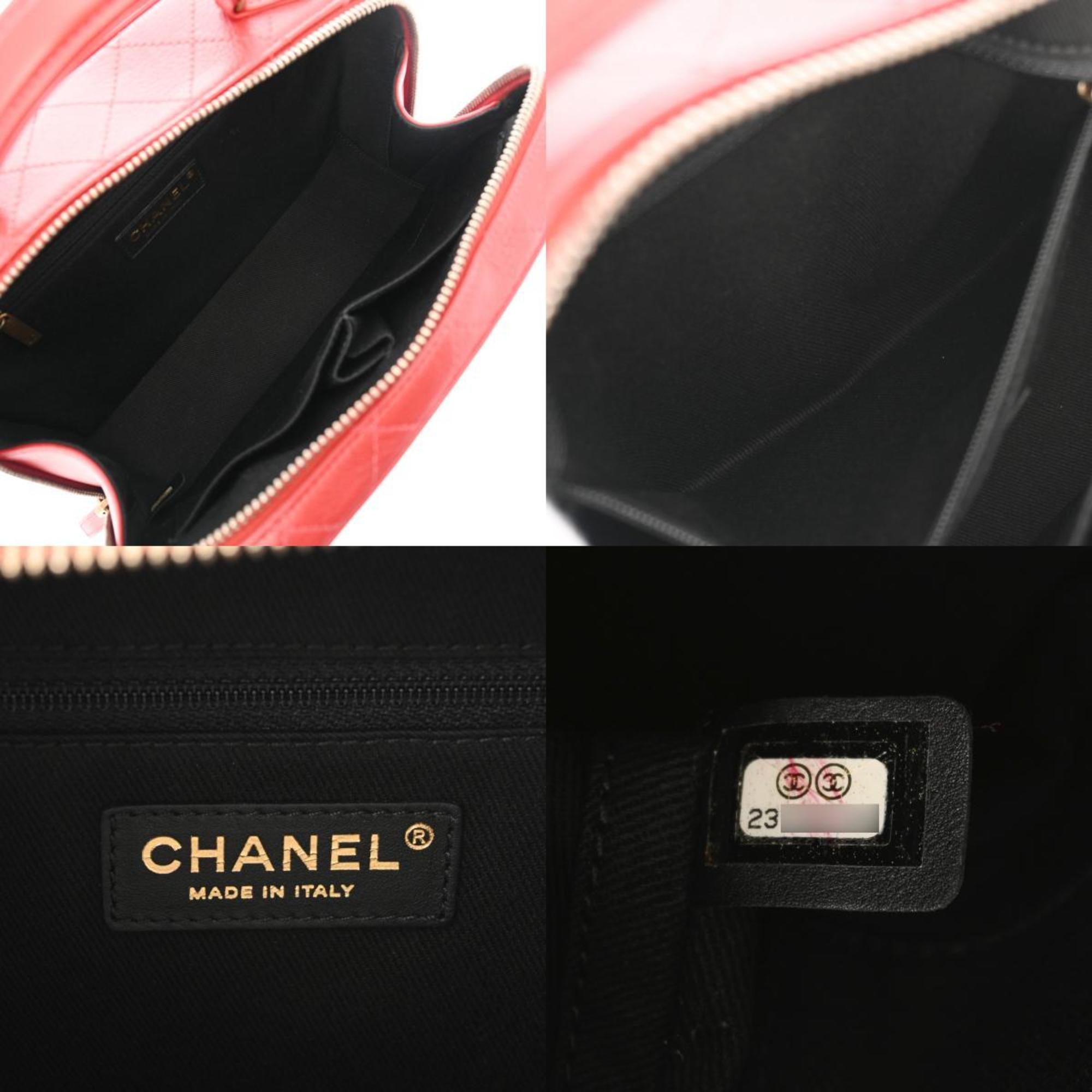 CHANEL Chanel Handbag Red A93464 Women's Calfskin Shoulder Bag