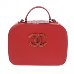 CHANEL Chanel Handbag Red A93464 Women's Calfskin Shoulder Bag