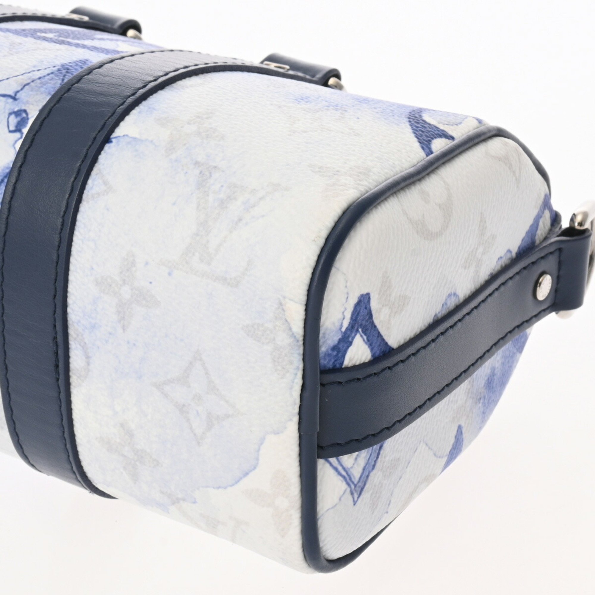 LOUIS VUITTON Louis Vuitton Monogram Watercolor Keepall XS White/Blue M45761 Women's Canvas Handbag