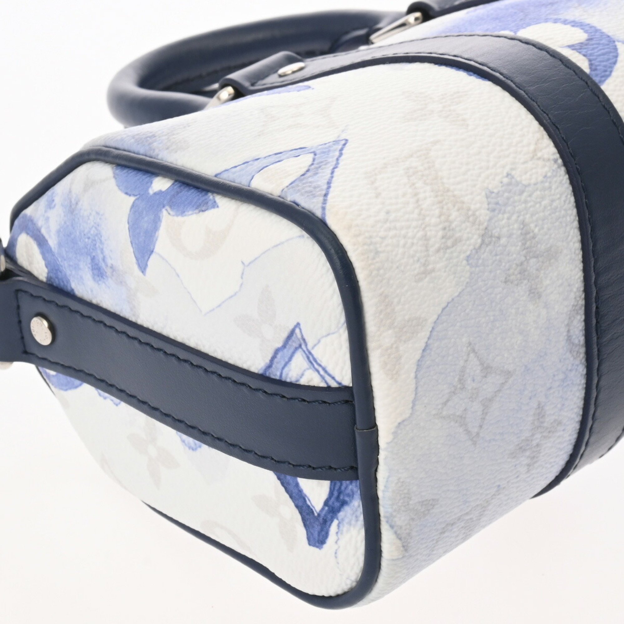 LOUIS VUITTON Louis Vuitton Monogram Watercolor Keepall XS White/Blue M45761 Women's Canvas Handbag