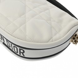 CHRISTIAN DIOR Vibe Hobo Bag White/Black Women's Leather Shoulder