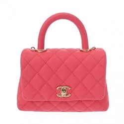 CHANEL Chanel Matelasse Flap Bag XXS Pink AS2215 Women's Caviar Skin Handbag