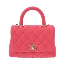 CHANEL Chanel Matelasse Flap Bag XXS Pink AS2215 Women's Caviar Skin Handbag