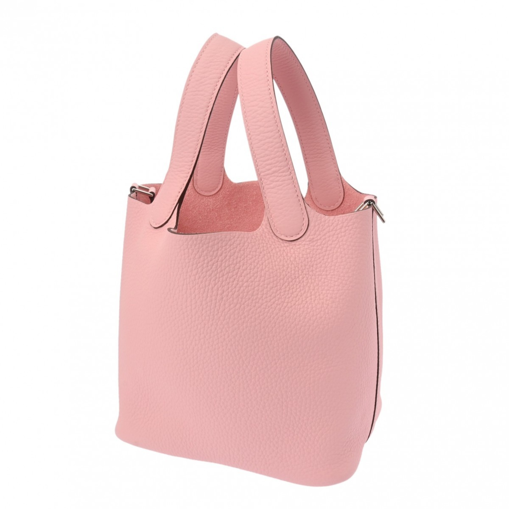 HERMES Picotin Lock PM Rose Sakura W Stamp (around 2024) Women's Taurillon Clemence Handbag