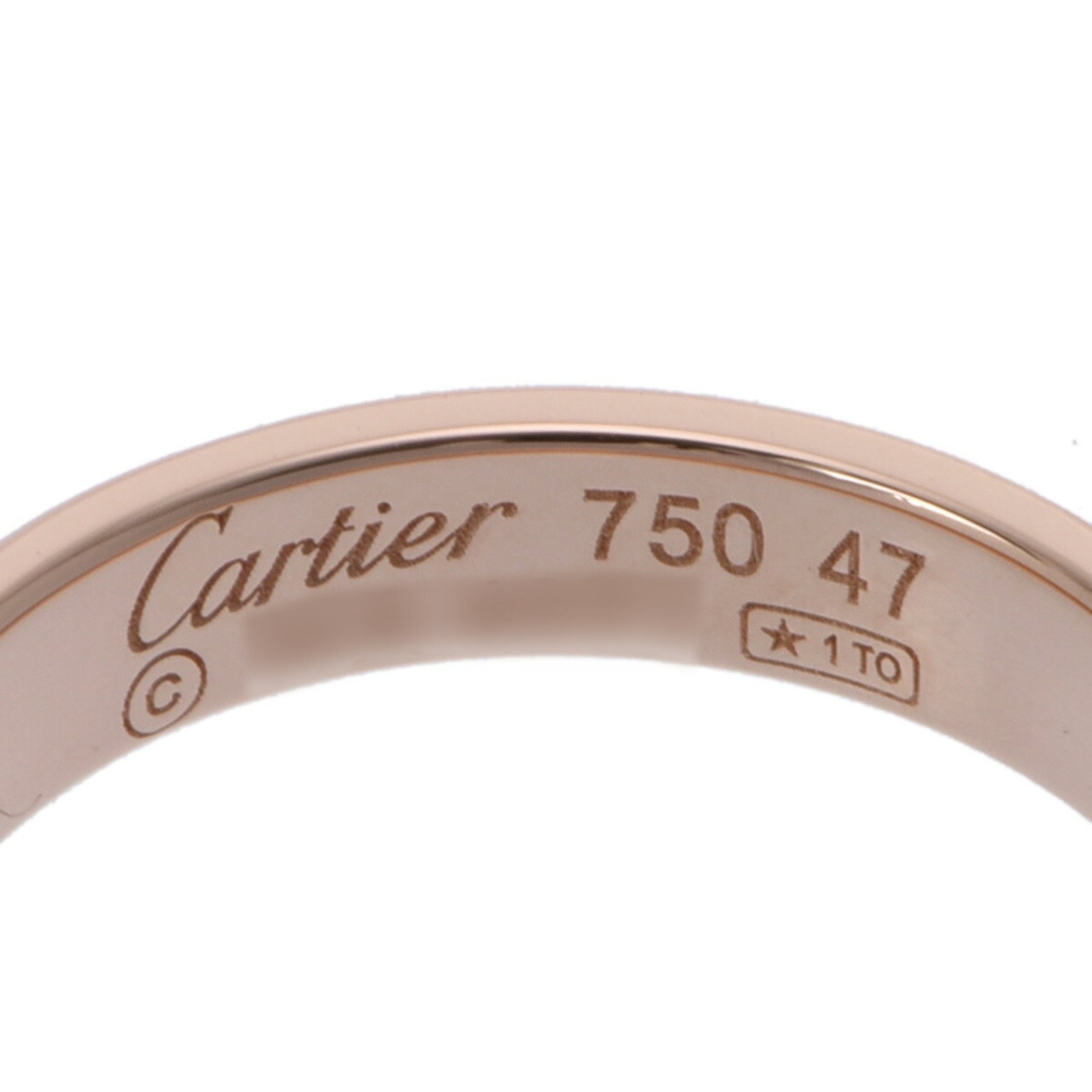 CARTIER Love Ring #47 Size 7 Women's K18 Pink Gold