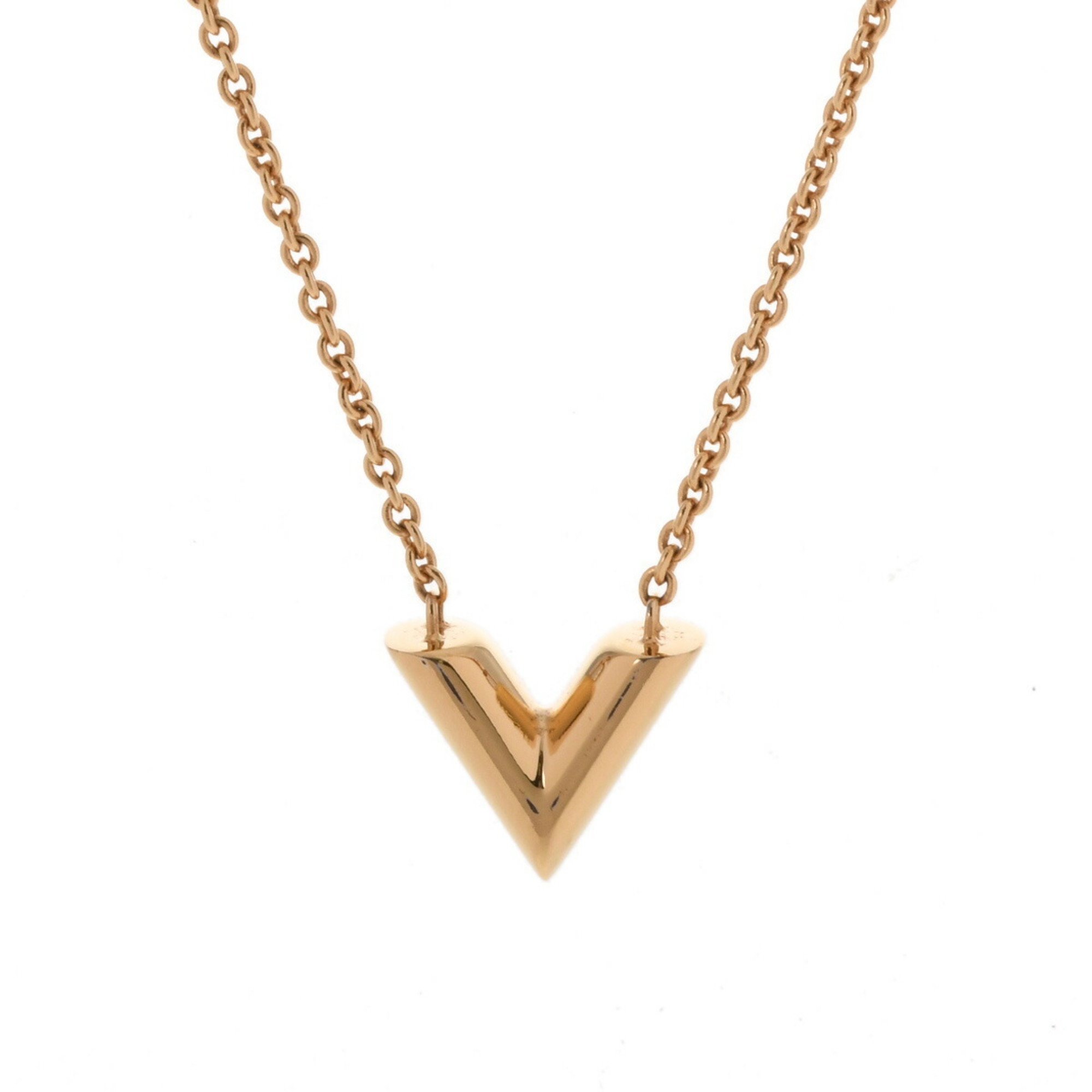 LOUIS VUITTON Essential V M61083 Women's GP Necklace