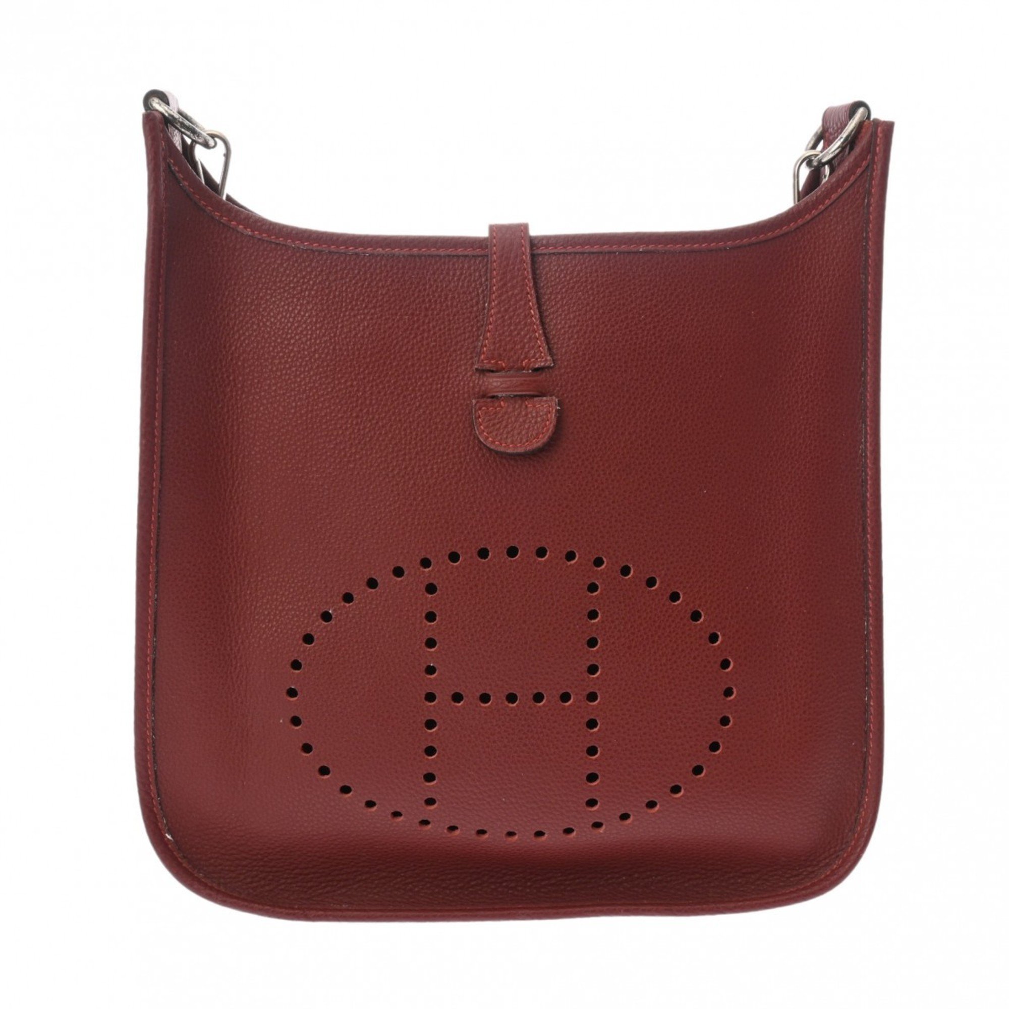 HERMES Evelyn PM Bordeaux E stamp (around 2001) Women's Togo shoulder bag