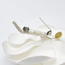 CHANEL Fabric Brooch Camellia Corsage Vintage Women's White 20496582