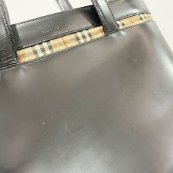 BURBERRY Burberry handbag logo interior check bucket type ladies black 20489650