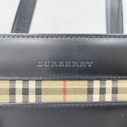 BURBERRY Burberry handbag logo interior check bucket type ladies black 20489650