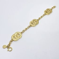 CELINE GP Bracelet Circle Logo Chain Vintage Women's Gold 20495732