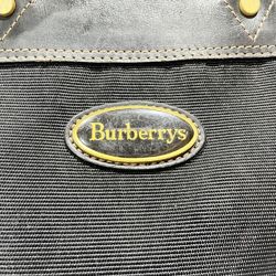 Burberrys Handbag Logo Plate Check Shoe Case Women's Black 20498615