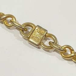 CELINE GP Necklace Macadam Chain Link Vintage Women's Gold 20482749