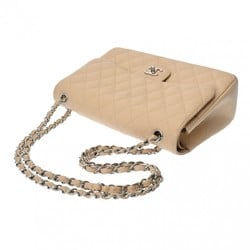 CHANEL Chanel Matelasse Chain Shoulder Double Flap 30cm Beige A58600 Women's Caviar Skin Bag