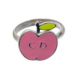 Christian Dior Metal Ring CD Logo Apple Vintage Women's Silver Multicolor 20496009