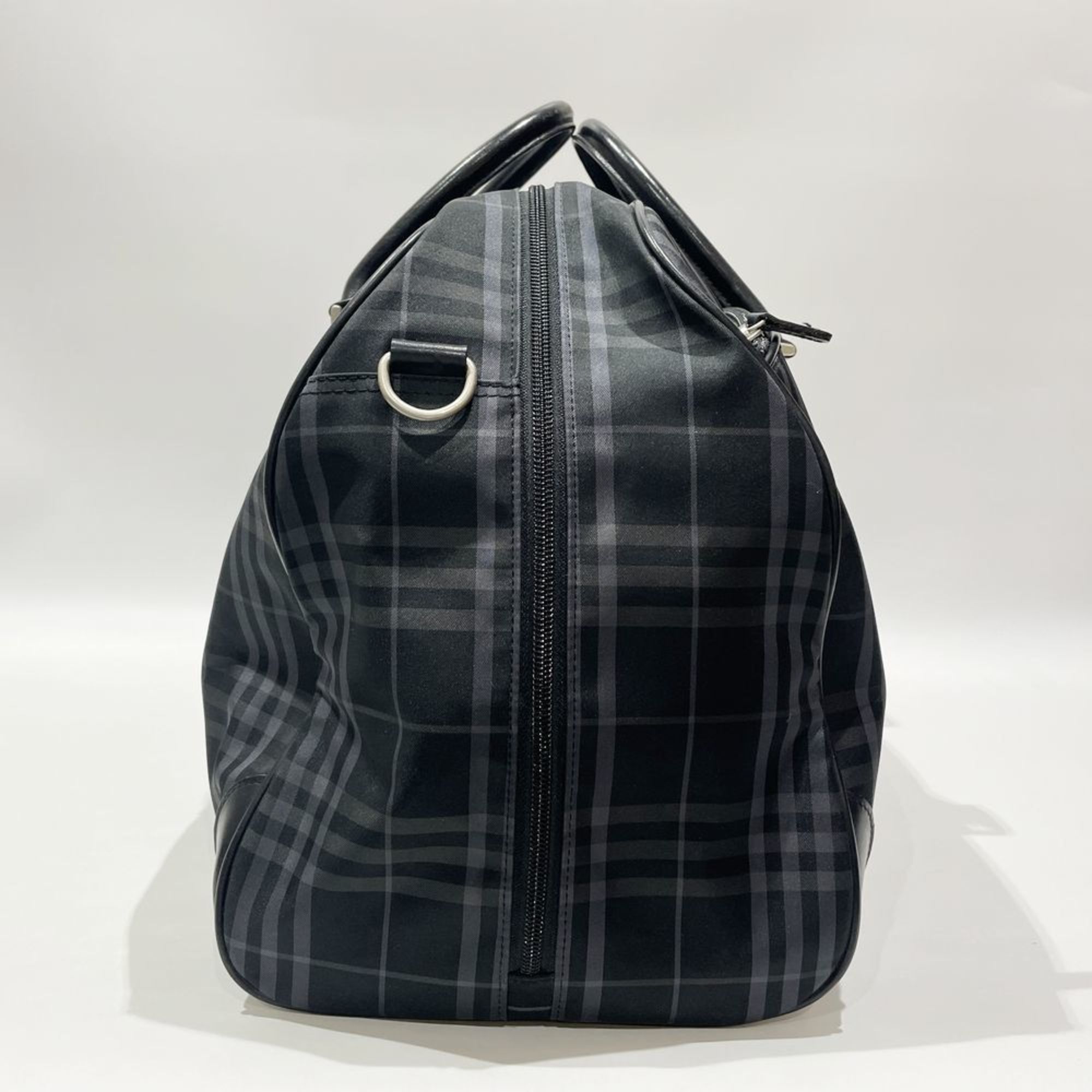 BURBERRY Boston Bag GOLF Check Pattern Women's Black 20477154