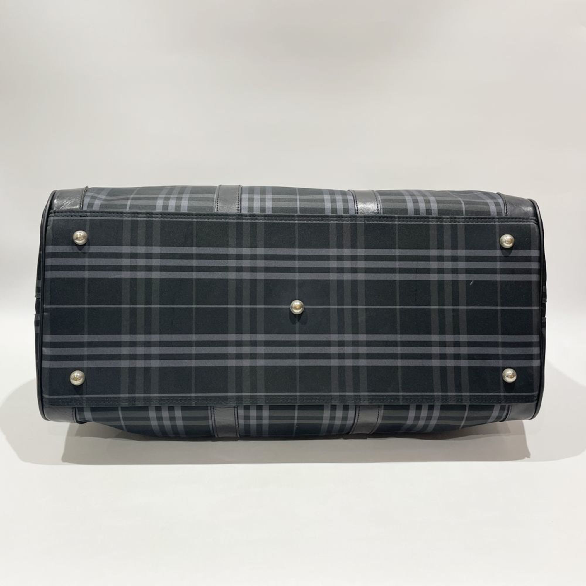 BURBERRY Boston Bag GOLF Check Pattern Women's Black 20477154