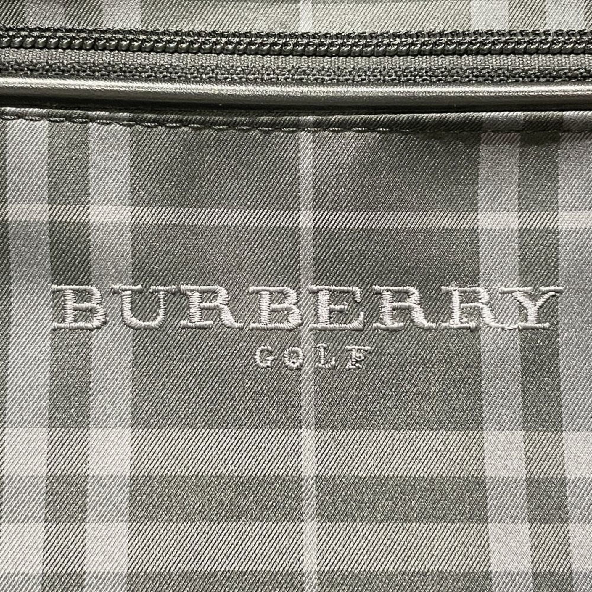 BURBERRY Boston Bag GOLF Check Pattern Women's Black 20477154