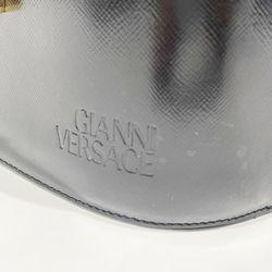 Gianni Versace Vintage Sunburst Vanity Handbag with Charm for Women, Black 20490162