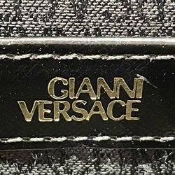 Gianni Versace Vintage Sunburst Vanity Handbag with Charm for Women, Black 20490162