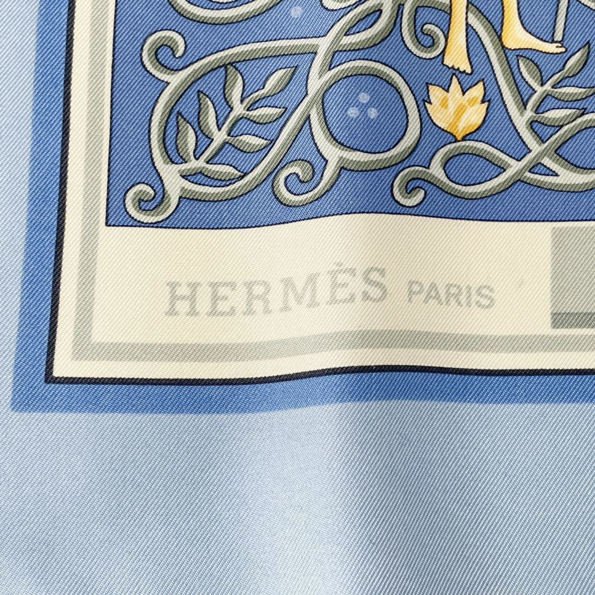 HERMES Hermes Scarf Carré 90 www.hermes.com Hermes.com World Angel Men's Women's Blue 20500000