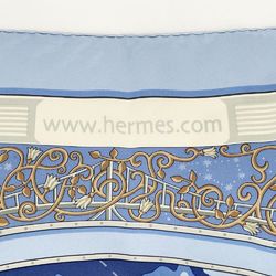 HERMES Hermes Scarf Carré 90 www.hermes.com Hermes.com World Angel Men's Women's Blue 20500000