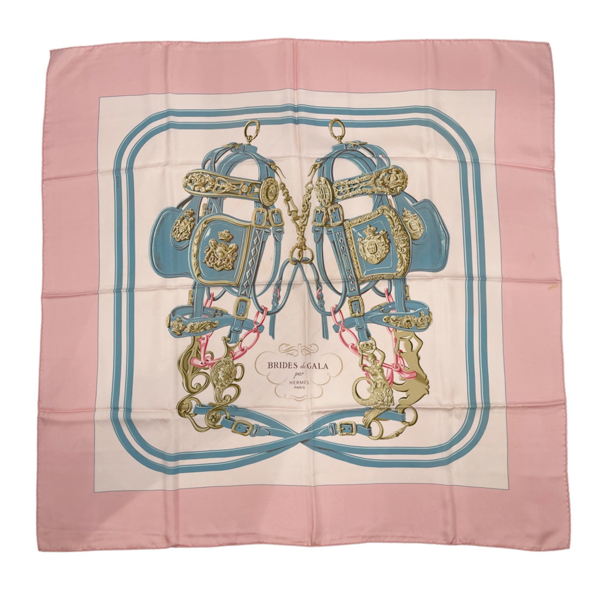 HERMES Hermes Scarf Carré 90 BRIDES DE GALA Bride de Gala Horse Tack Classic Popular Men's Women's Pink 20491355