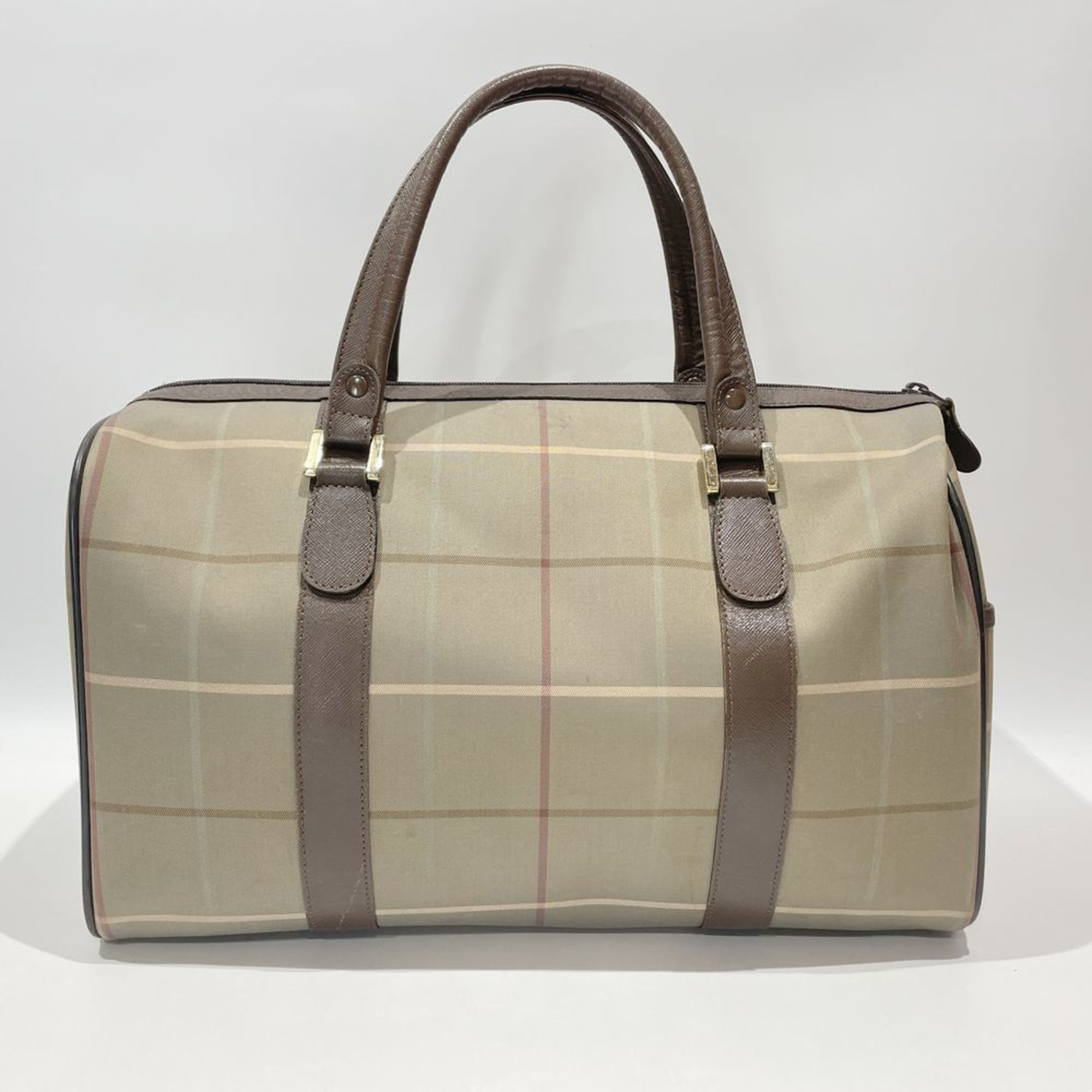 Burberrys Boston bag, logo check, travel vintage, women's, 20488369