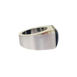 CARTIER K18YG Ring Tank Max Onyx Women's Silver 20489564