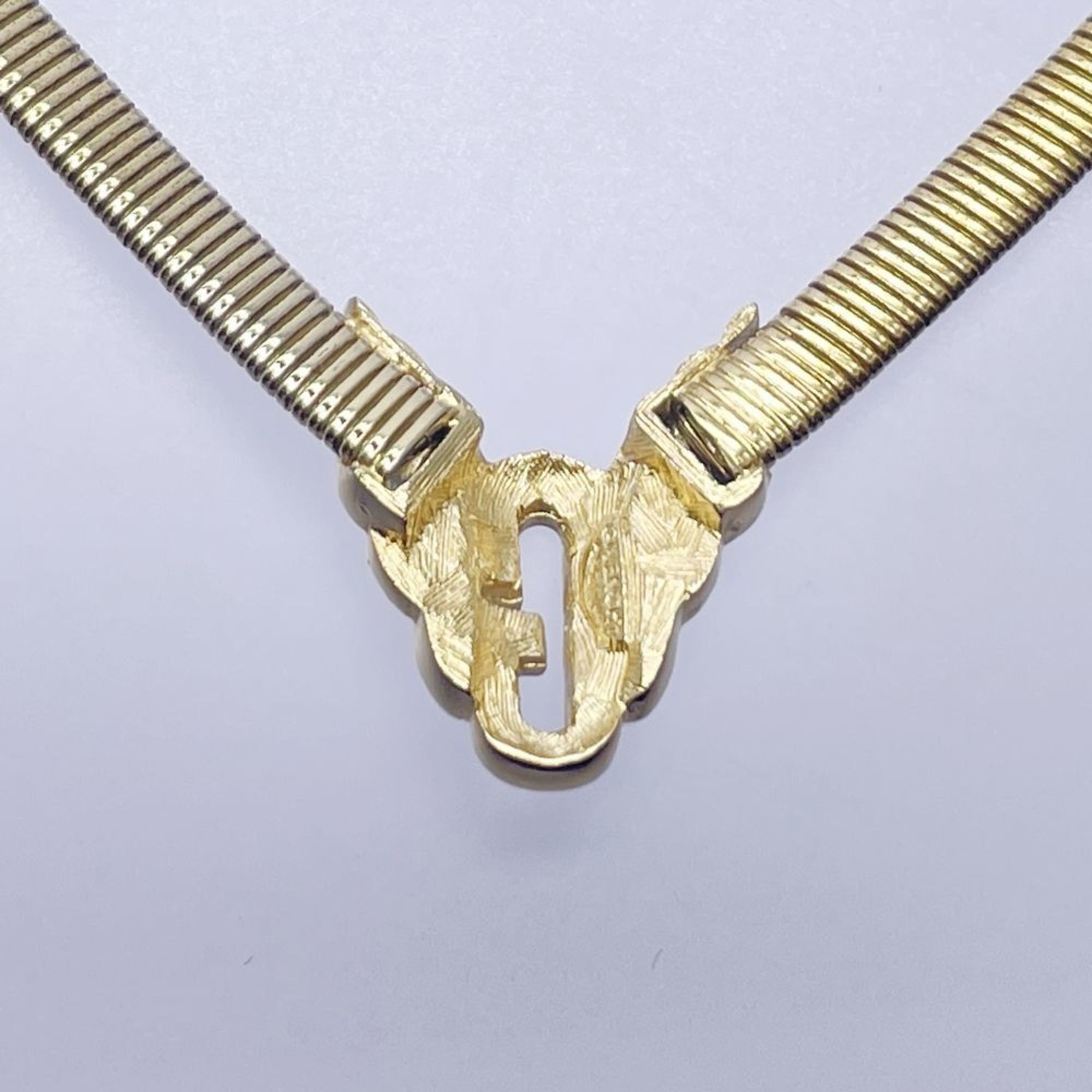 Givenchy GP Necklace G Logo Choker Snake Chain Women's Gold 20497476