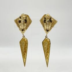 Givenchy GP Earrings Vintage Clear Stone Edge Women's Gold 20484033