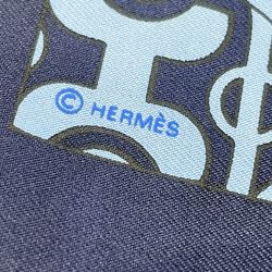 HERMES Hermes Scarf Carre H 70 All-over Pattern Logo 66cm x 67cm Men's Women's Navy Blue 20501594