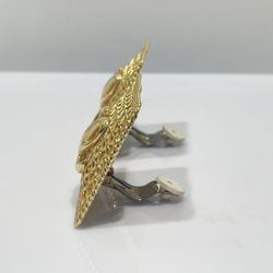 LOEWE GP Earrings Logo Square Large Vintage Women's Gold 20490278