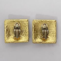 LOEWE GP Earrings Logo Square Large Vintage Women's Gold 20490278