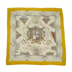 HERMES Scarf/Scarf Carré 90 A LA GLOIRE DE CUISINE FRANCAISE Celebrating French Cuisine Hors d'oeuvres Men's Women's Yellow 20500001