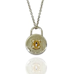 TIFFANY&Co. Tiffany Silver 925 K18YG Necklace Keyhole Motif Combi Women's 20480585