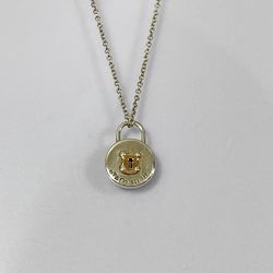 TIFFANY&Co. Tiffany Silver 925 K18YG Necklace Keyhole Motif Combi Women's 20480585