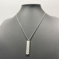 TIFFANY&Co. Tiffany Silver 925 Necklace 1837 Bar Plate Snake Chain Women's 20487649