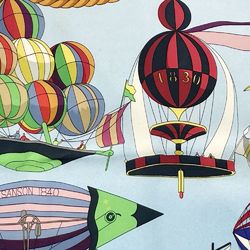 HERMES Scarf/Scarf Carré 90 LES FOLIES DU CIEL Madness in the Sky Balloon Gradient Men's Women's Blue 20495927